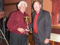 18th May 2007 - L&DTTA Presentation Evening - Derek Collecting 'Over 60s' Cup from President John Earls