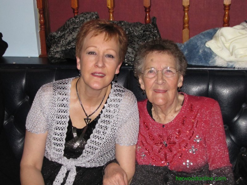 5th February 2011 - Betty's 90th Birthday Celebrations - Lillington Club - Lyn & Auntie Betty (Click Here to Return to Betty's Birthday Photographs)