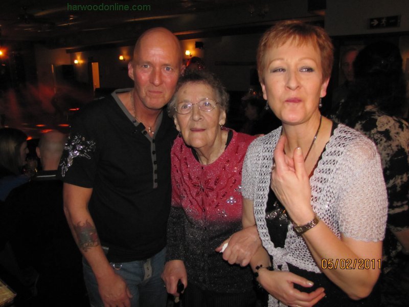 5th February 2011 - Betty's 90th Birthday Celebrations - Lillington Club - Richard, Auntie Betty & Lyn (Click Here to Return to Betty's Birthday Photographs)