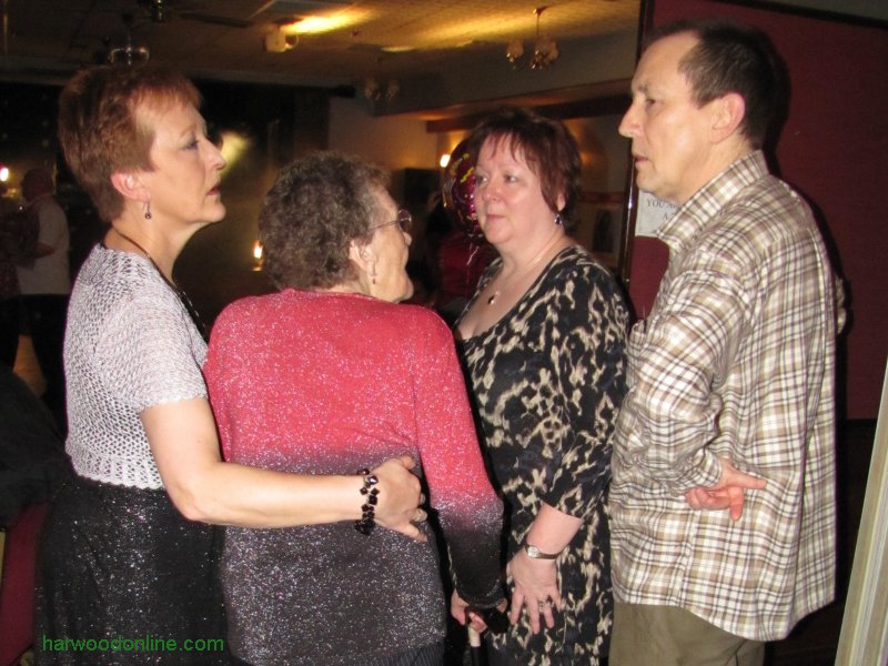 5th February 2011 - Betty's 90th Birthday Celebrations - Lillington Club - Lyn, Auntie Betty, Bell & Barry (Click Here to Return to Betty's Birthday Photographs)