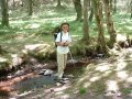 23rd May 2004 - Walk 584 - Quantock Hills - Walker crossing Lady's Edge Stream