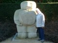 26th December 2004 - Rufford Abbey - Pauline with Modern Sculpture