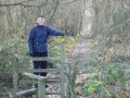 25th January 2007 - Warwickshire Ramble - John on Stile in Bubbenhall Wood