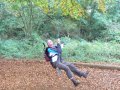 22nd October 2007 - Cousins' Walk - Whichford - Derek on Swing in Whichford Wood