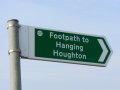 18th March 2009 - BT Group Walk - Footpath Sign to Hanging Houghton from A508
