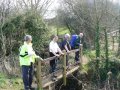 18th March 2009 - BT Group Walk - Walkers on Footbridge North West of Old